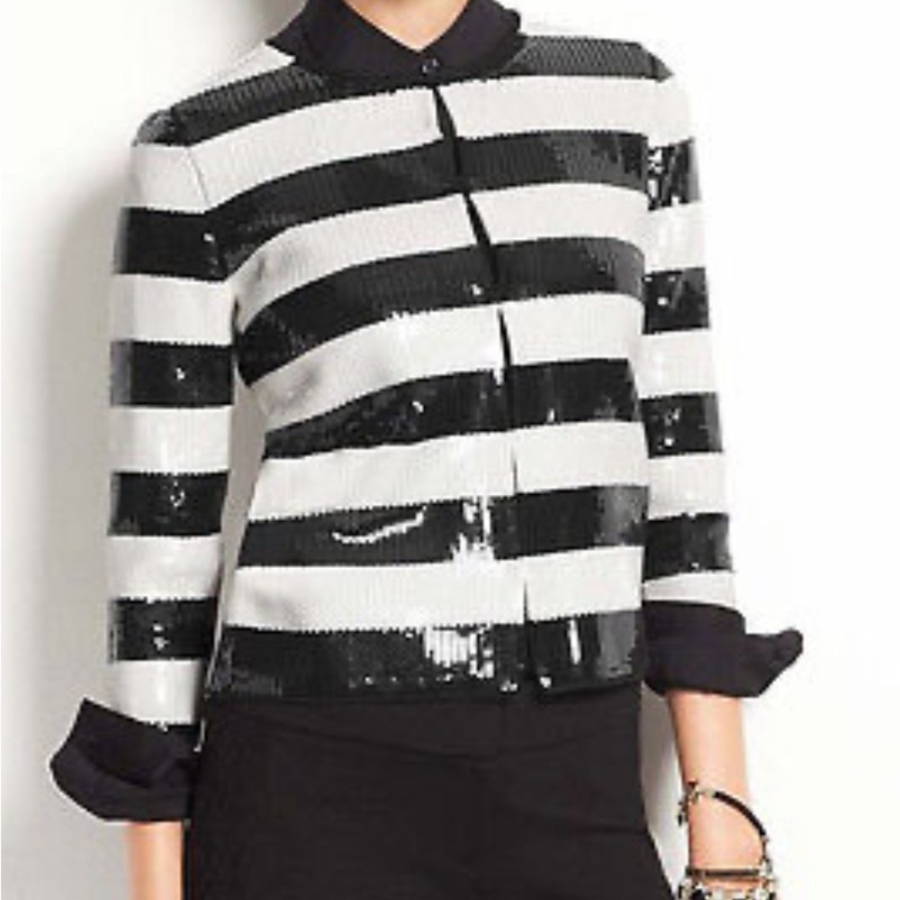 Ann Taylor Sequin 3/4 sleeve jacket